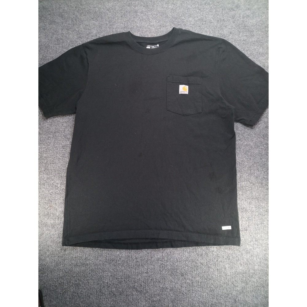 Carhartt Loose Fit Men's Large Black Pocket T-Shirt Workwear L (Stain)